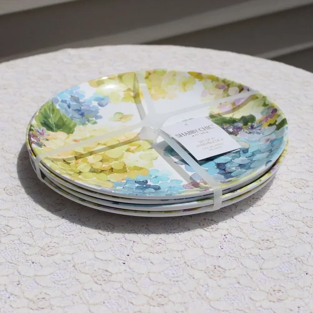 Shabby Chic Set of 4 Melamine 10